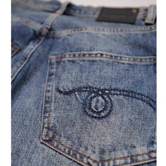 NWT R13 Wayne Wide Leg Jeans Denim Dawson Blue Sz25/27 - Picture 12 of 13